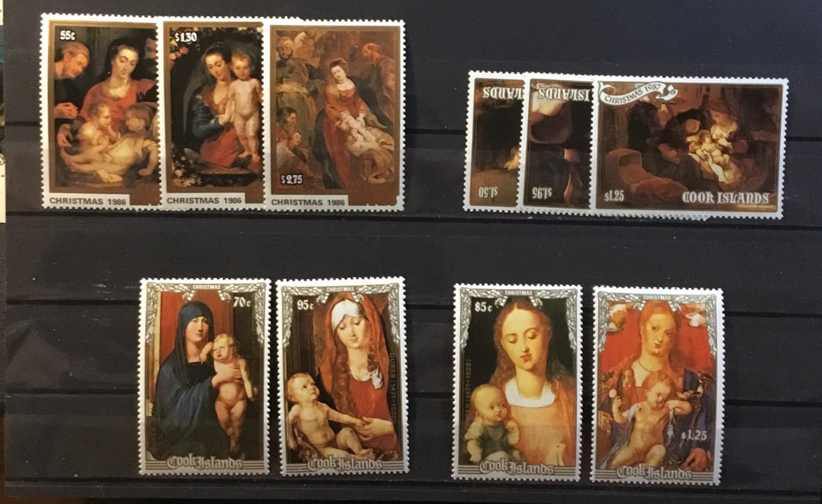 CHRISTMAS IN COOK ISLANDS. THREE SETS: 1986-1987-1988.    MNH