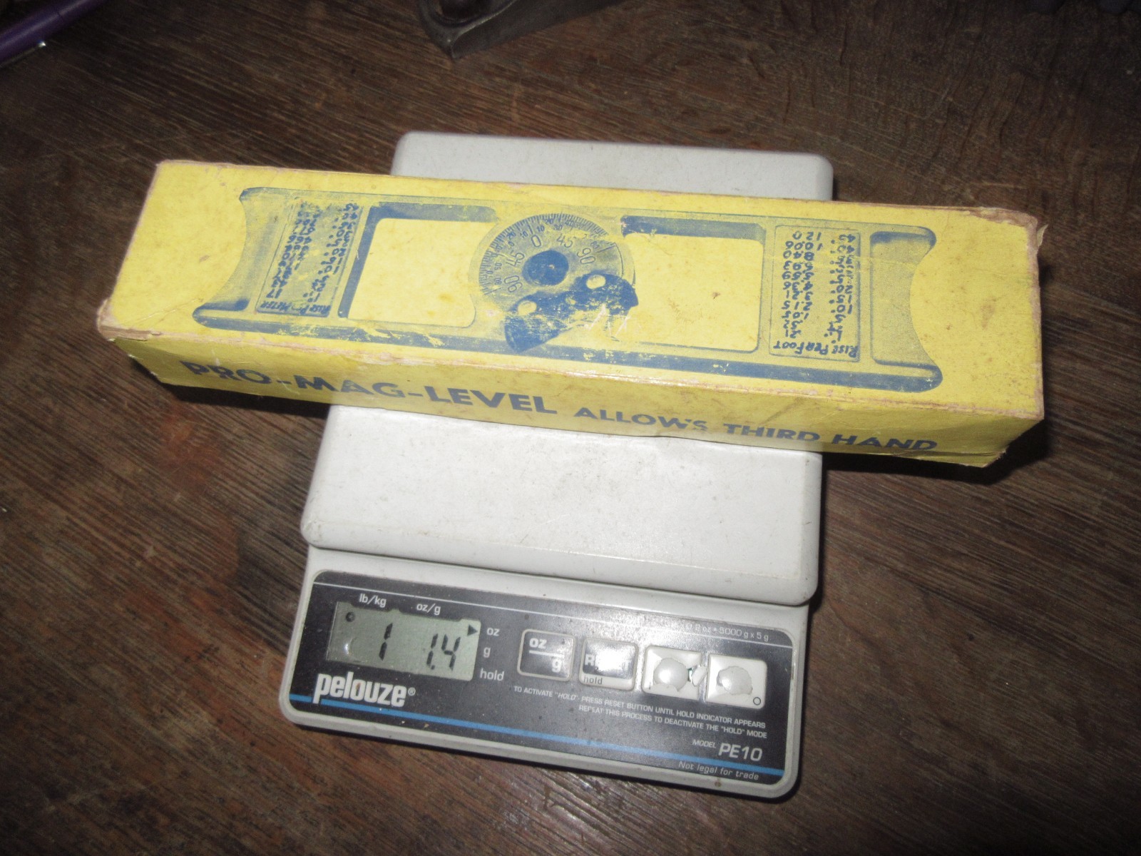 Vintage Pro-Mag- Level CURV-O-MARK Magnetic Inclinometer w/box barely used look