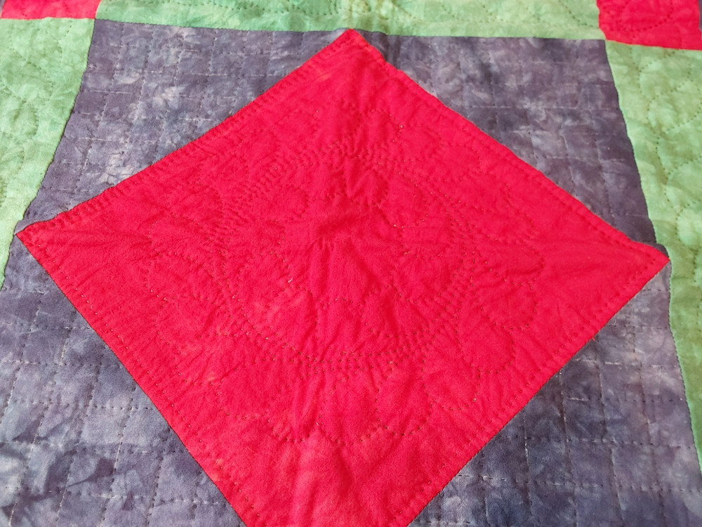 Homemade Patchwork Quilt Amish 30” Square