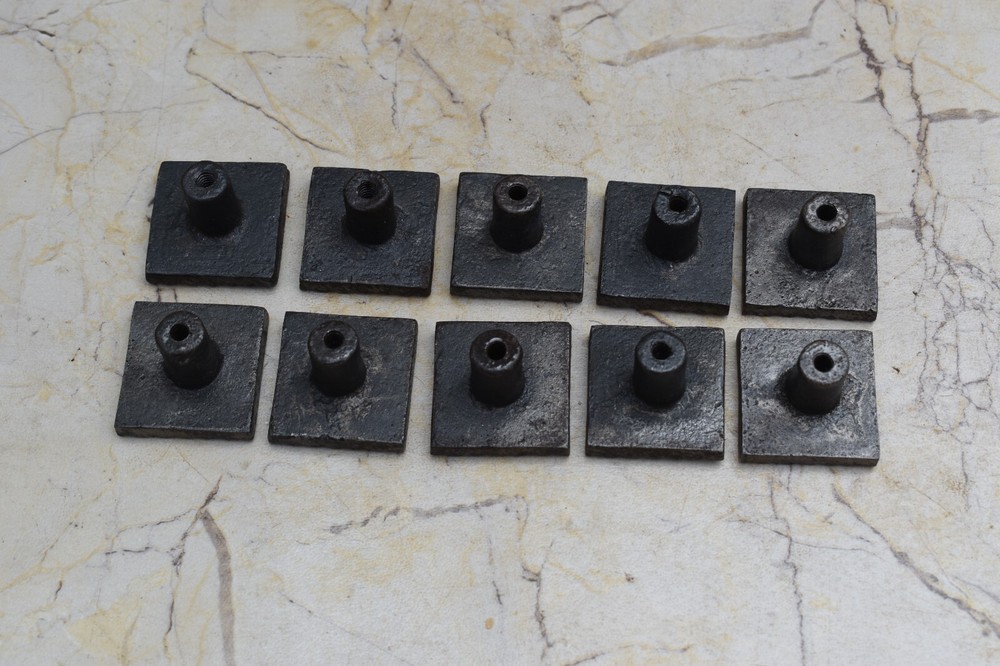 Vintage Cast Iron Square Shape Pulls Drawer Cabinet Door Handle Knobs 10 pcs