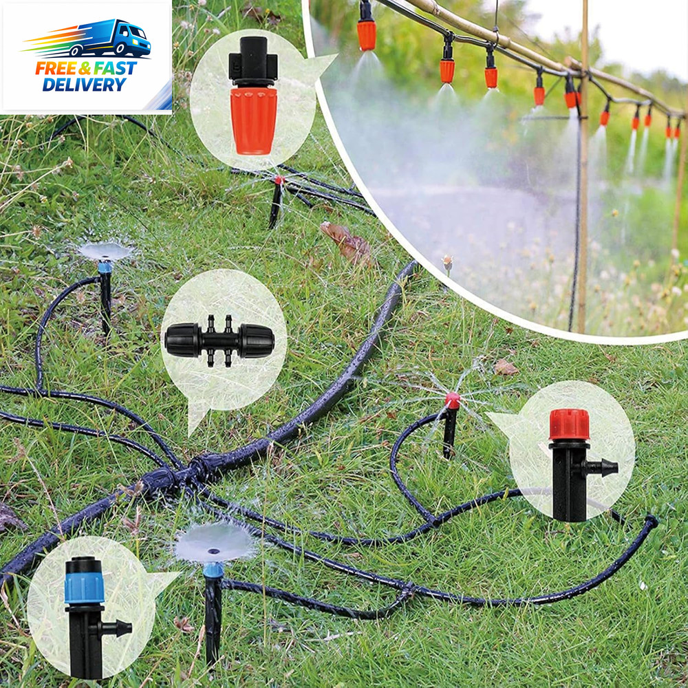 256FT Automatic Drip Irrigation System Kit,Automatic Garden Watering Misting Sys