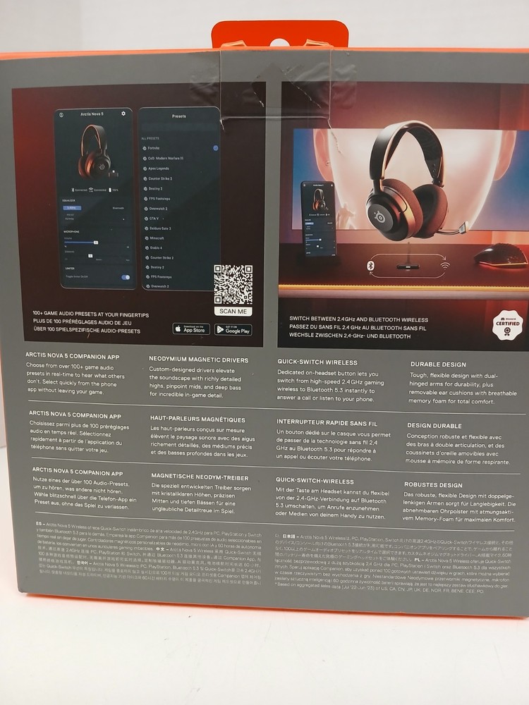 SteelSeries Arctis Nova 5 Wireless Gaming Headset, Black