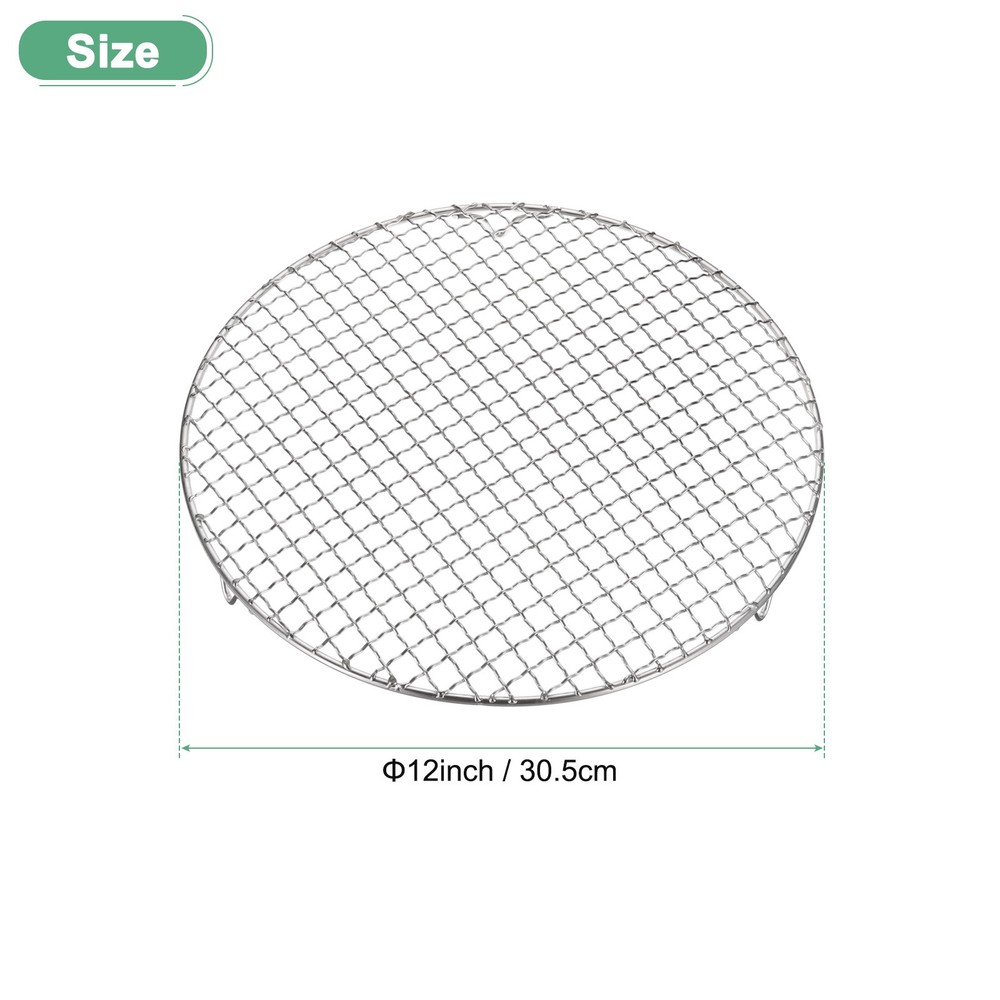 Cooling Rack, 12" Round Baking Rack with 20mm Legs [Silver]