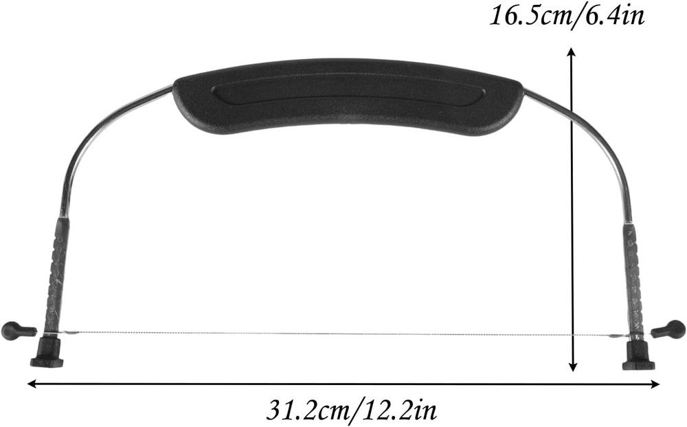 Adjustable Double Wire Cake Leveler Stainless Steel Black Baking Cutter