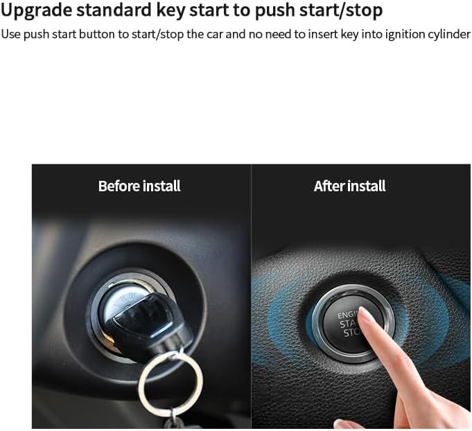 Smart Key Passive keyless Entry Kits with Push Start Button Remote Start PKE ...