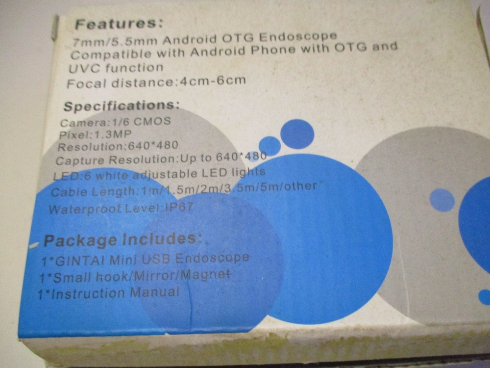 2in1 Borescope Endoscope 6LED Inspection Scope Camera For Android Cell Phone/PC