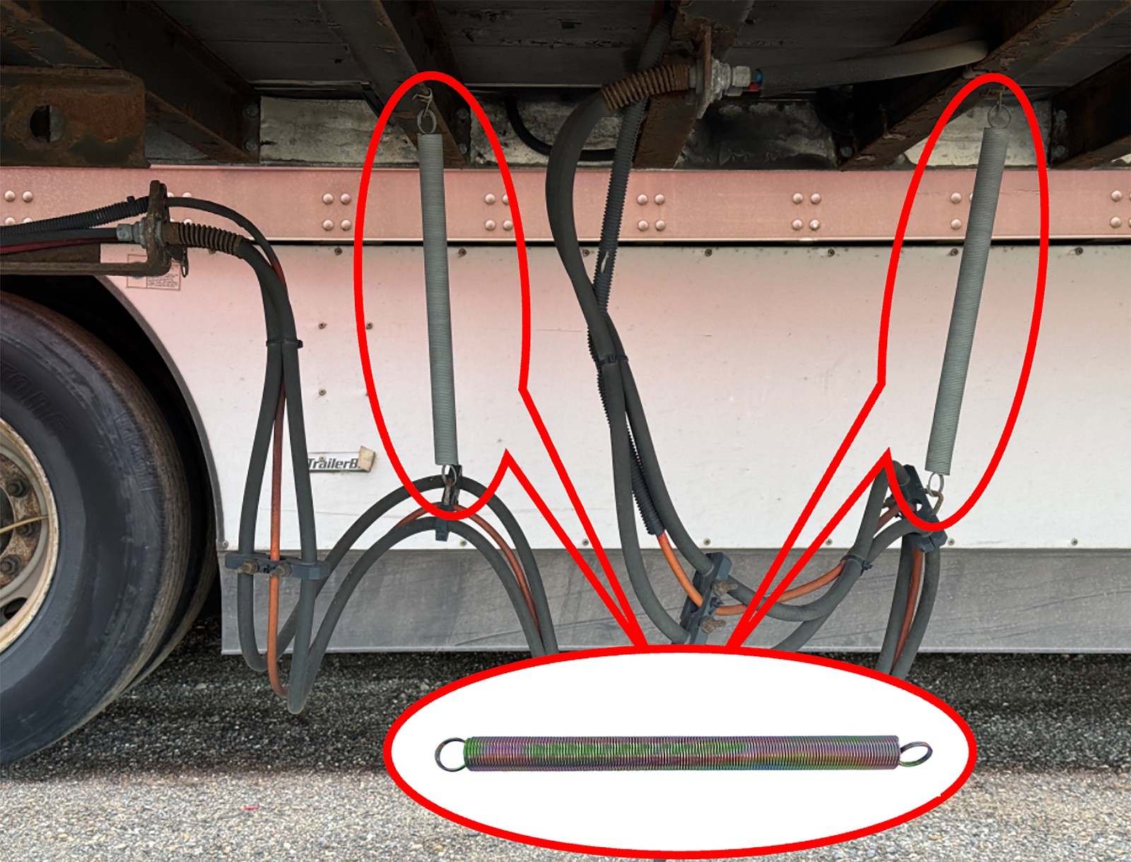 Road Superior Truck Parts 25” Air Brake Hose Line Suspender Spring