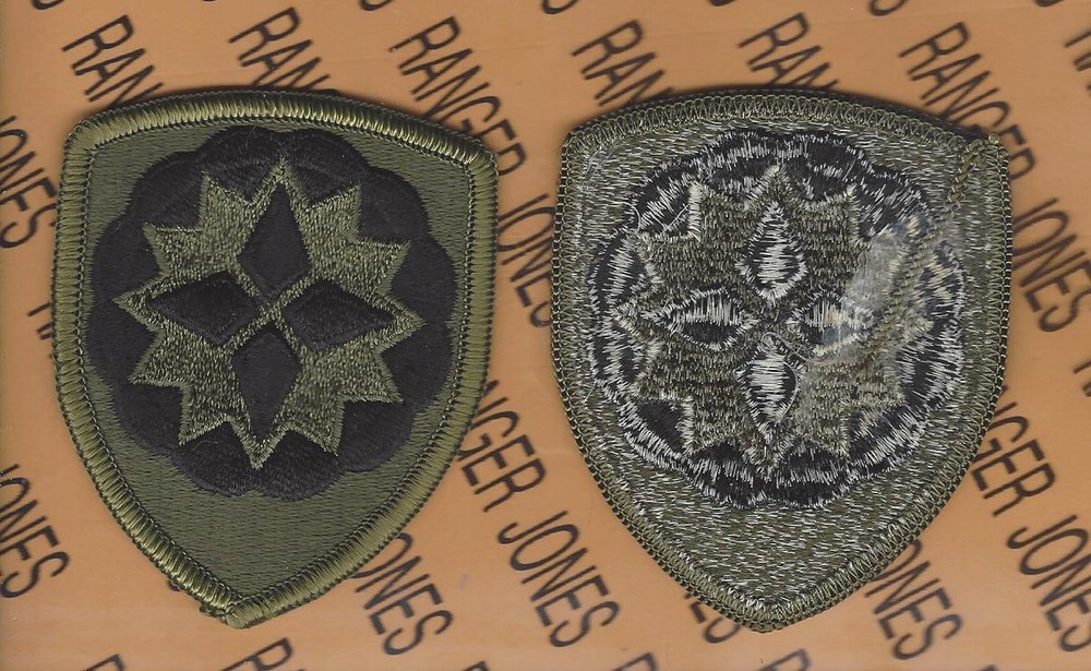 US Army Special Ammunition Support Command OD Green Black BDU 3.25" patch m/e