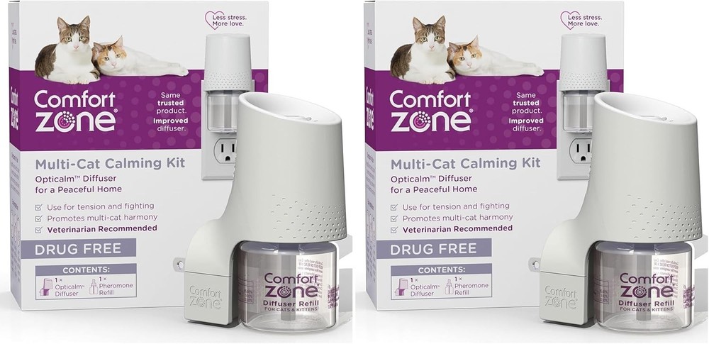 Value Kit; 3 Multicat Diffusers & 6 Refills; Cat Calming Pheromone; Reduce