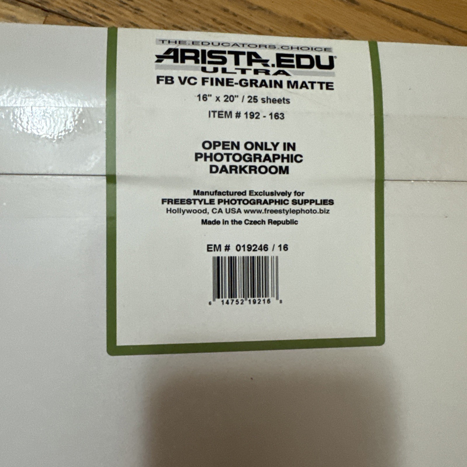 Arista.EDU Ultra FB VC Fine Grain Matte 16” x 20” - 25 Sheets UNOPENED Sealed