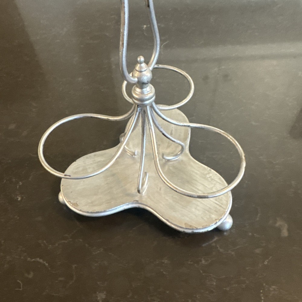 Vintage Metal Three Candle Holder