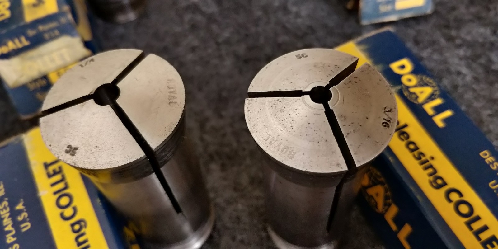 DoALL (Royal) 5C Round Collet Set 10 piece 3/16 - 1"