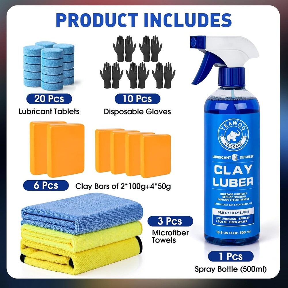 Clay Bar Car Detailing Kit Complete