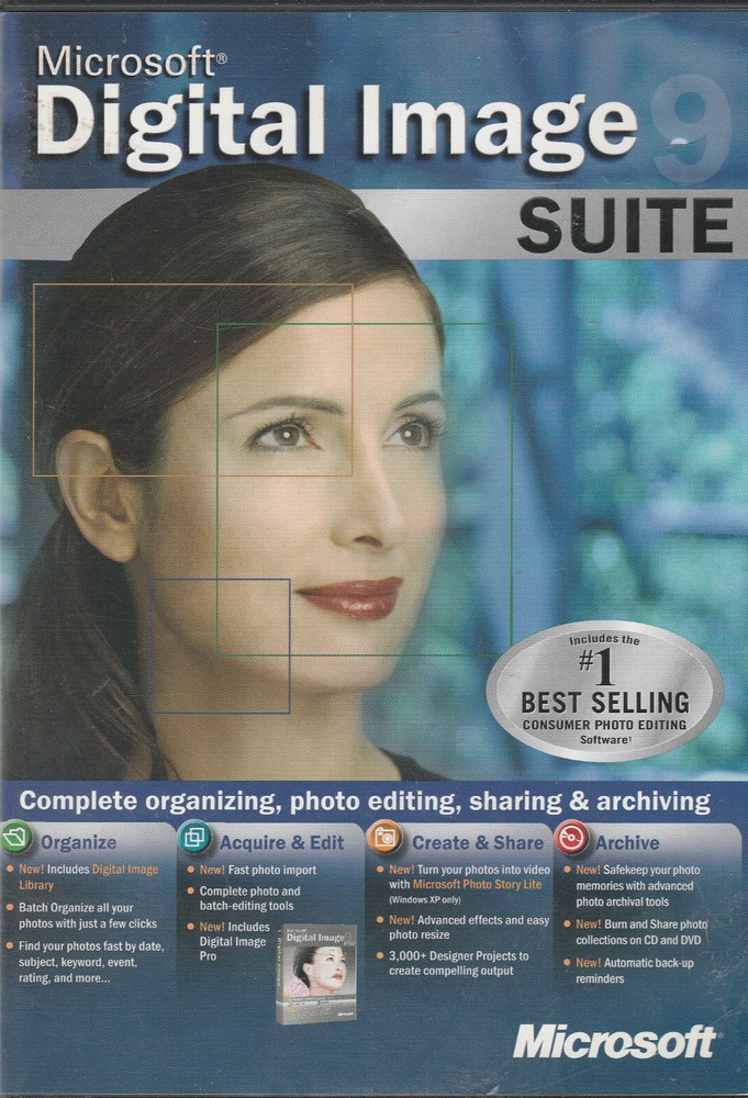 2003 Microsoft Digital Image Suite 9  2-Disc Photo Editing Software  DISCS ONLY