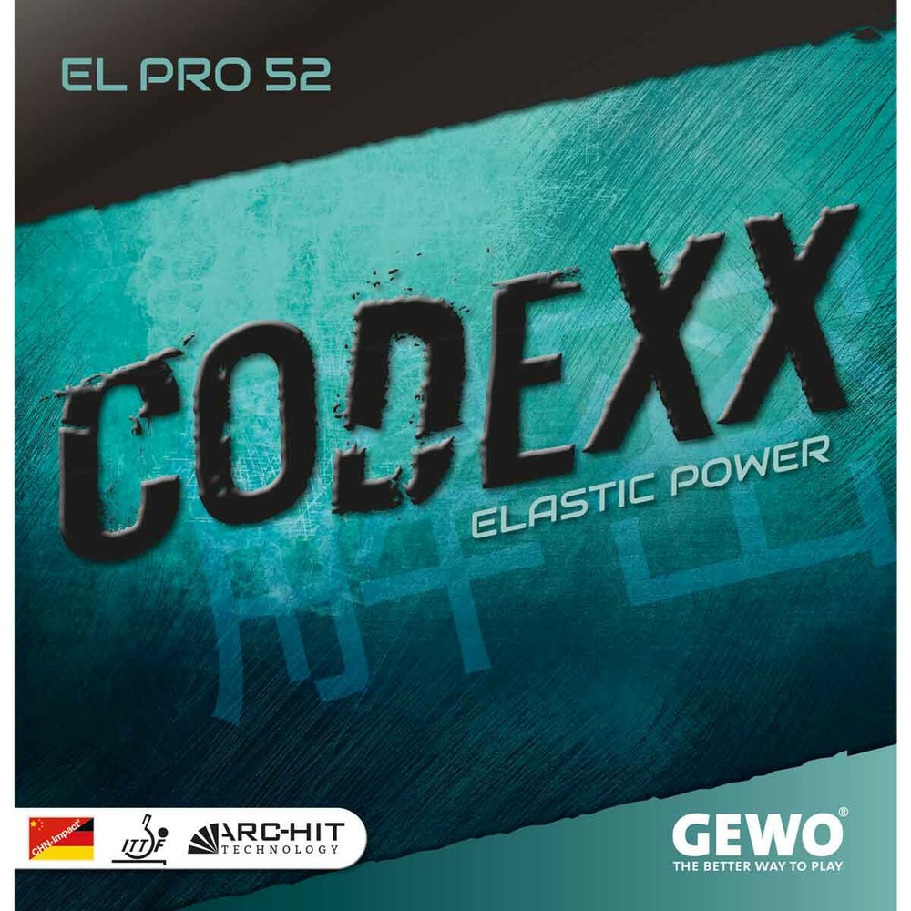 Gewo Codexx EL Pro 52 table tennis rubber, 2.2 mm (Maximum) thickness