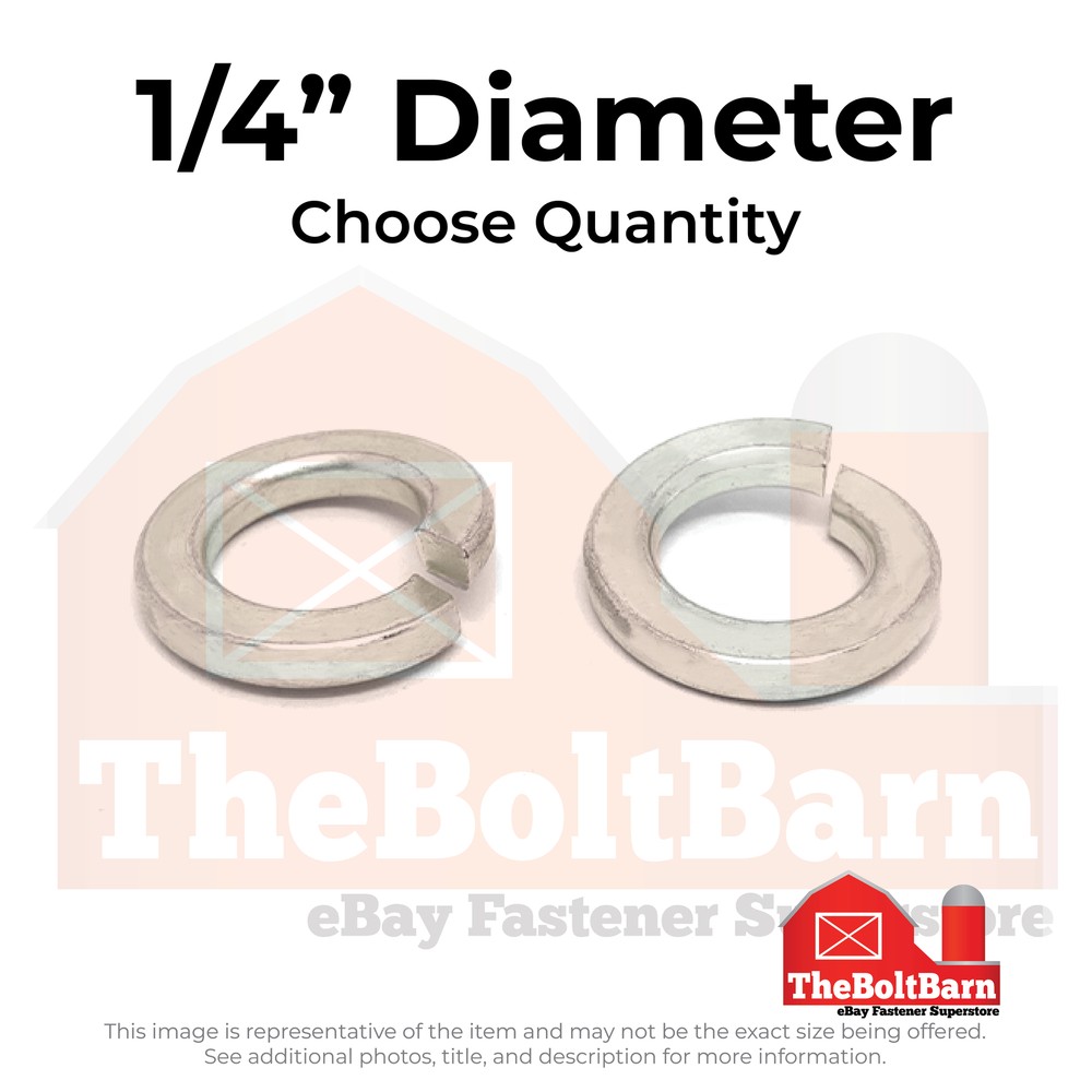 1/4" 316 Stainless Steel Split Lock Washers (Pick Quantity)