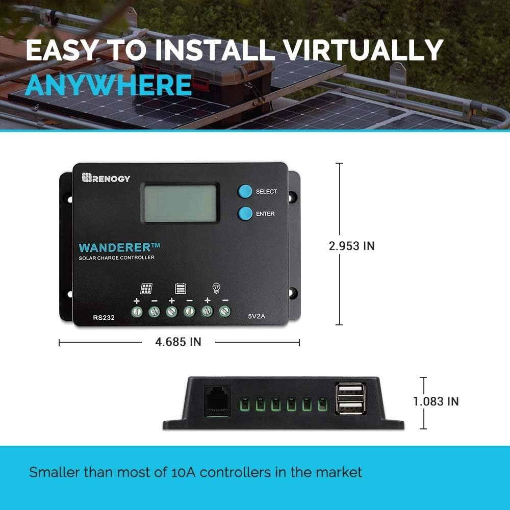 Intelligent RV Solar Charge Controller for AGM, Gel, Flooded