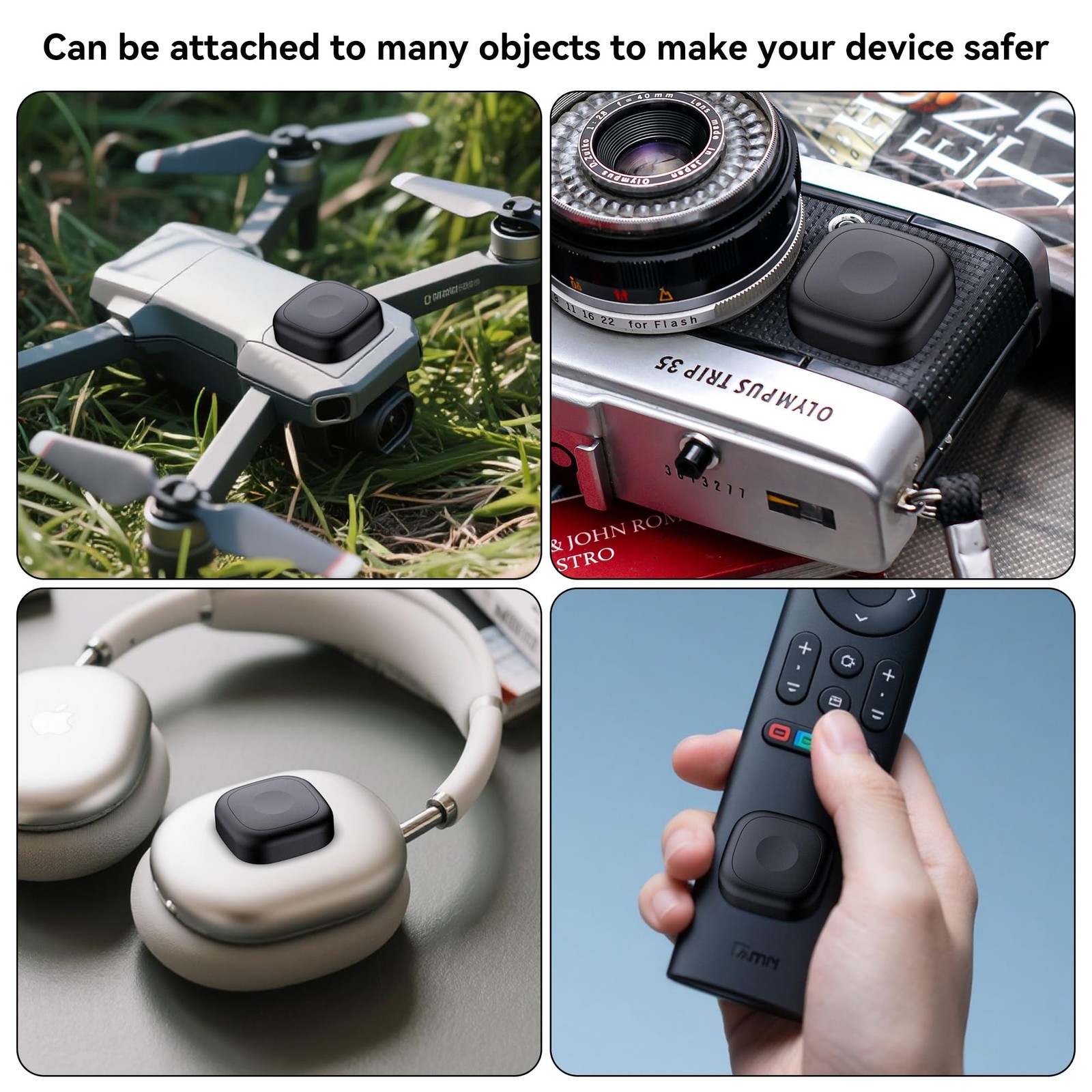 2 Pack for Tile Life360 Mate 2024/2022 Tracker 41 mm Adhesive Sticker, Black