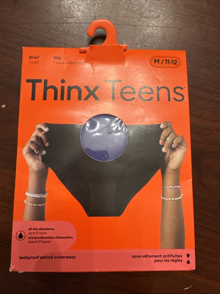 Thinx Teens Medium 11-12 Brief Violet
