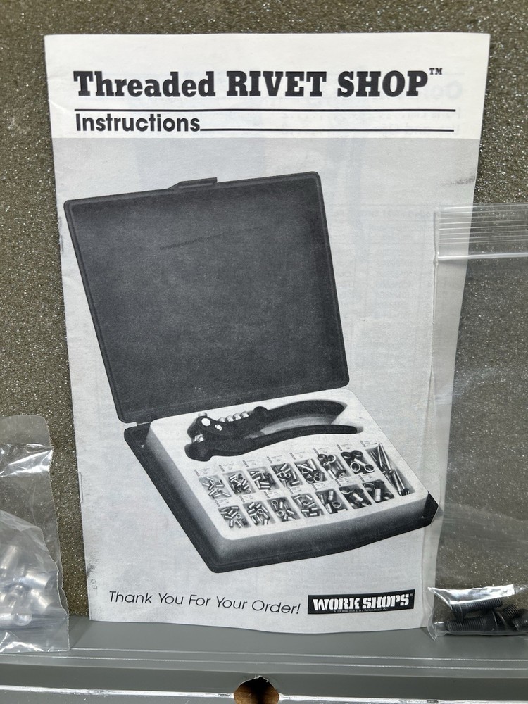 Threaded Rivet Shop Kit Work Shops Professional Thread Rivet Tool & Rivets