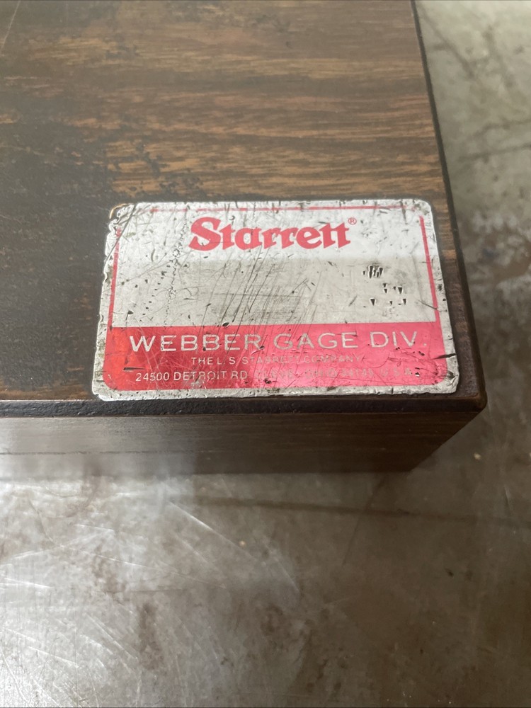 Starrett Webber Croblox 84 Pc Rectangular Gage Block Set