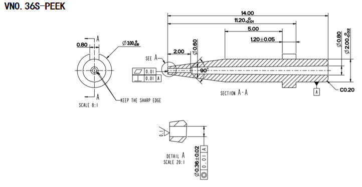Vacuum Nozzle（VN0.36S-PEEK）