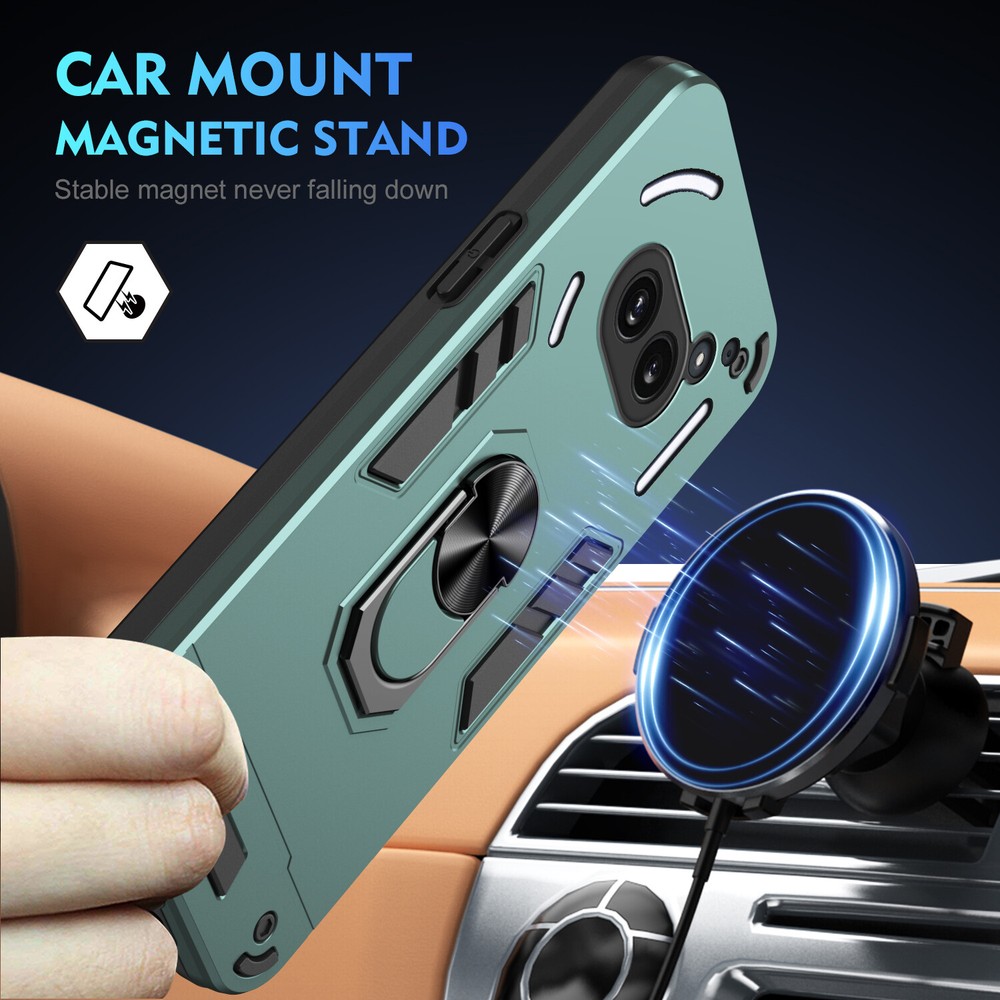 For Nothing Phone (2a) Plus Shockproof Armor Ring Holder Dual Layer Case Cover