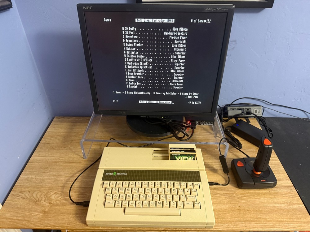 Plug & Play Acorn Electron Computer w/Plus 1, Mega Game and View Carts