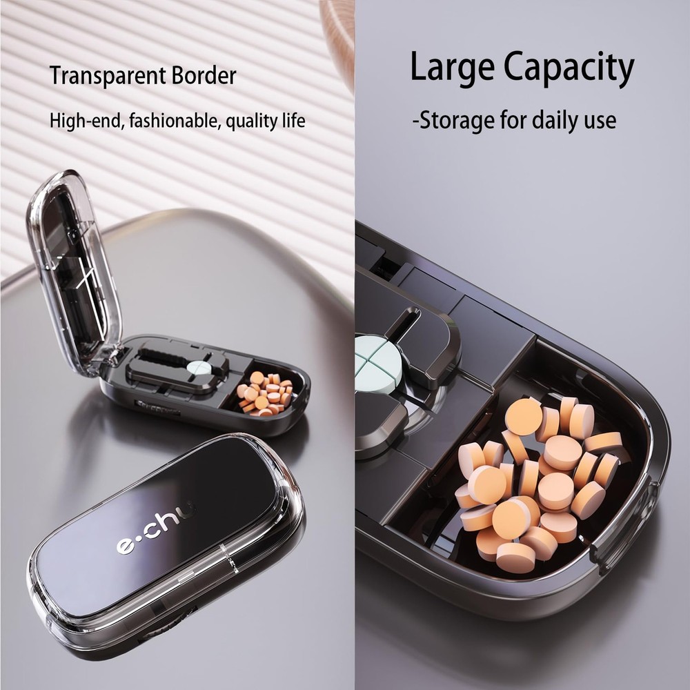 Pill Cutter Splitter for Small and Tiny Pills - 1/2 & 1/4 Adjustable Pill Split