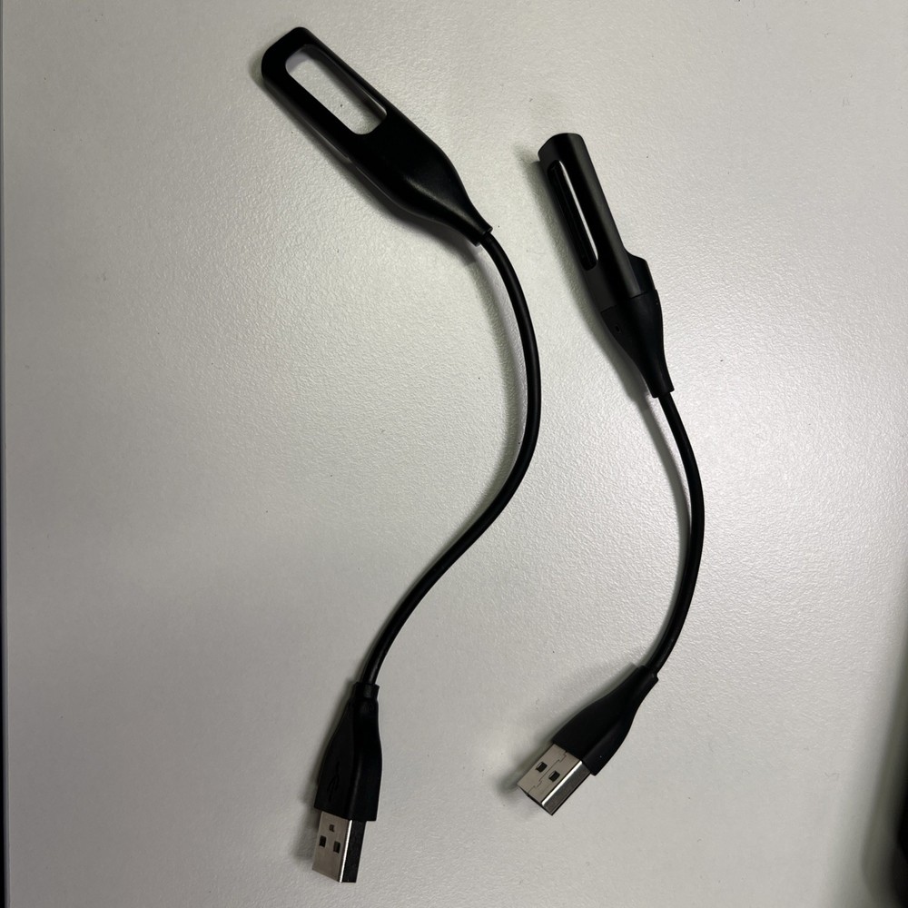 Two Fitbit Flex Tracker Wristband Charging Cable Cord Replacement USB Charger