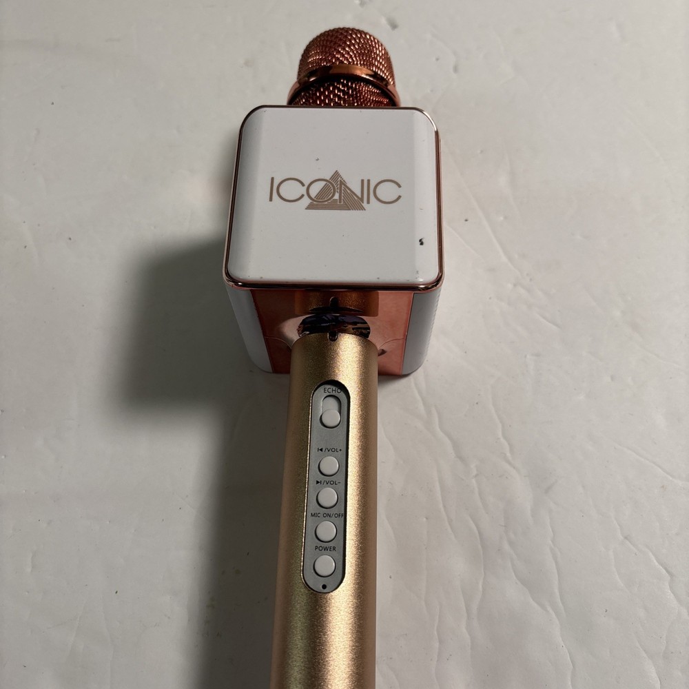 Iconic Karaoke Microphone & Speaker Bluetooth Retractable Smartphone Holder C5