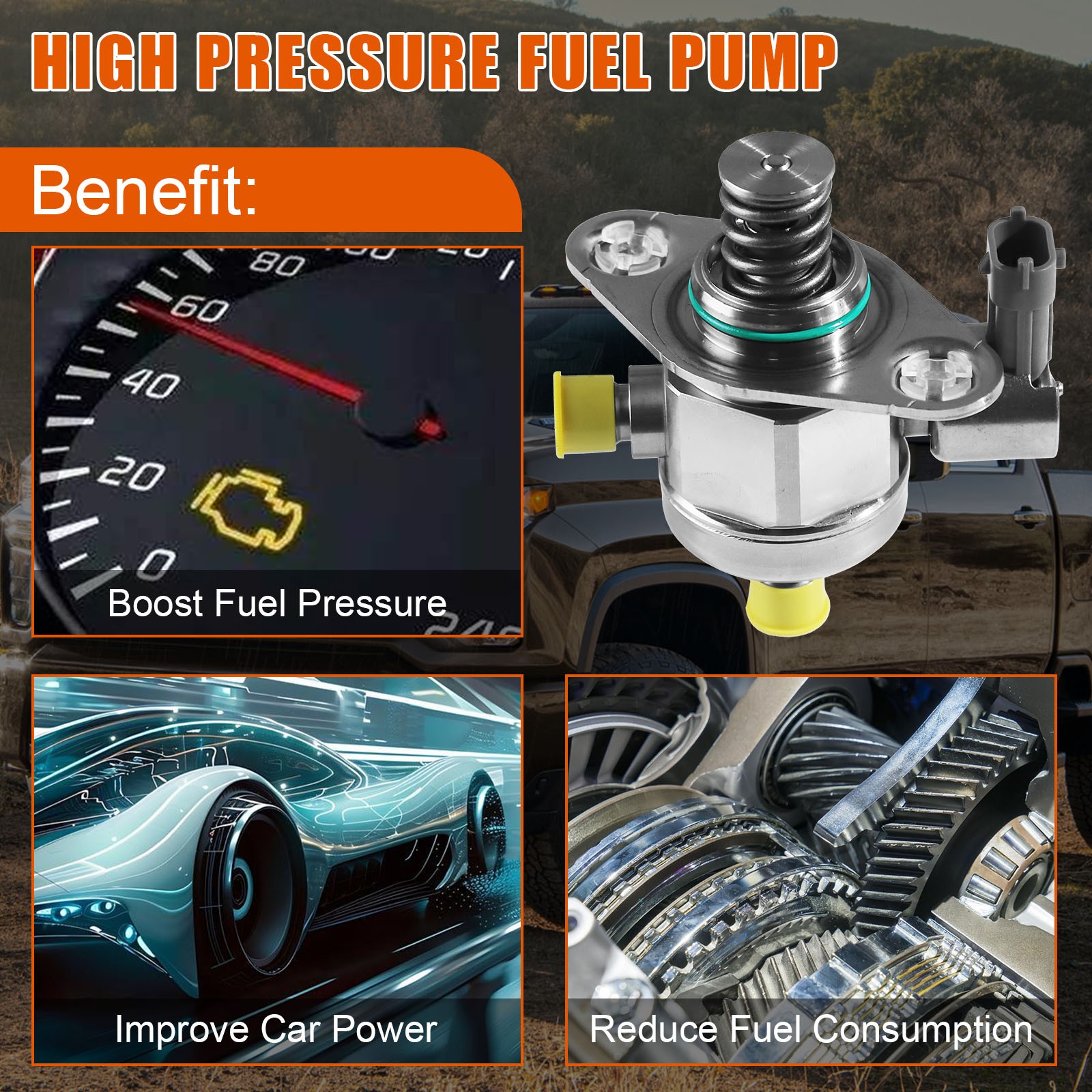 High Pressure Fuel Pump 12614934 12626234 For Buick Enclave Chevy Traverse 3.6L