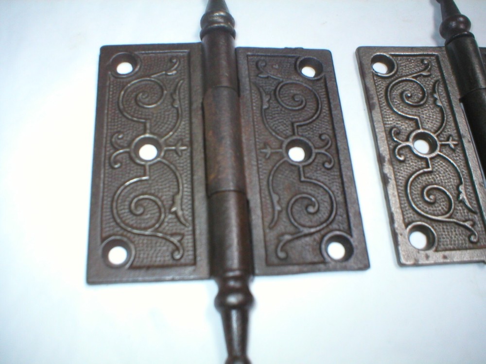 Antique Victorian 3 1/2" Steeple Hinge pair