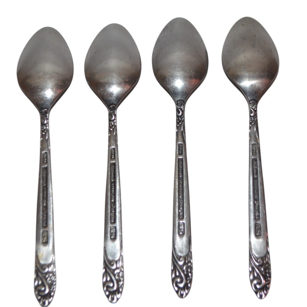 National Stainless Flatware Spoons Graceful Silverware 4 Pieces