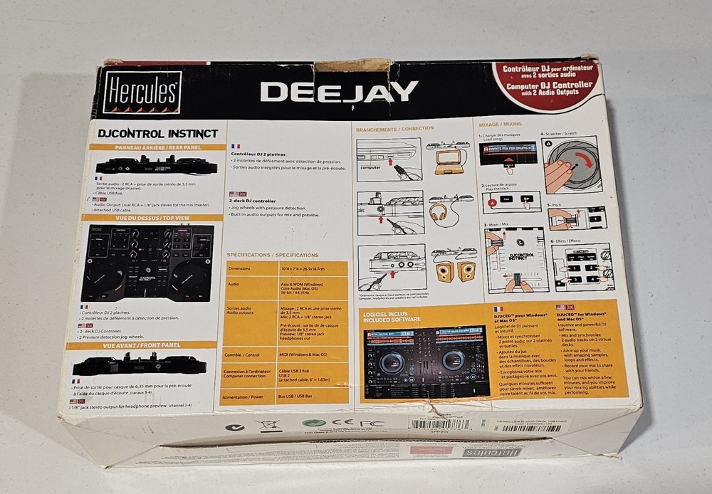 Hercules Deejay DJ Control Instinct Controller Official Decks Mixer Authentic UK