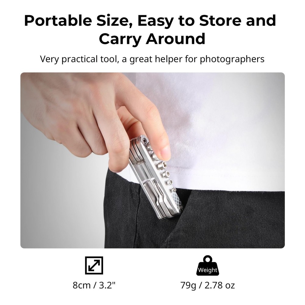 Folding Tool Set Screwdrivers Hex Key Wrenches Seven Functional Tools Silver