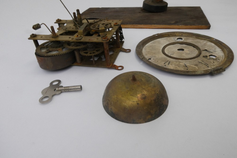 Broken Brass Unknown Maker Gears Clock Parts Panel Face Movement