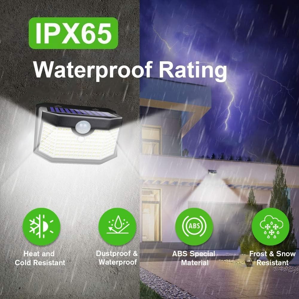 High-Performance Solar Wall Lights - Motion Sensor, 1200 Lumen, Daylight White