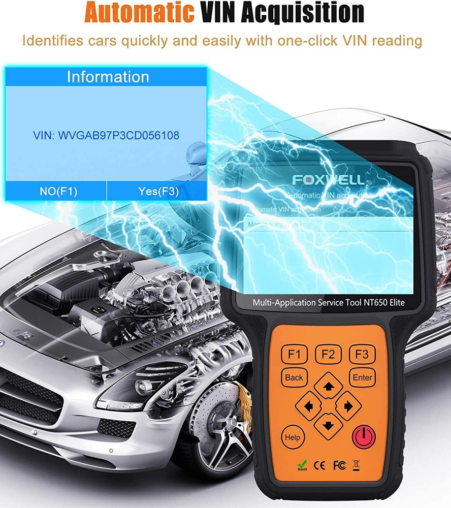 FOXWELL OBD2 Scanner Car ABS SRS Engine Systems Code Reader Bidirectional Test