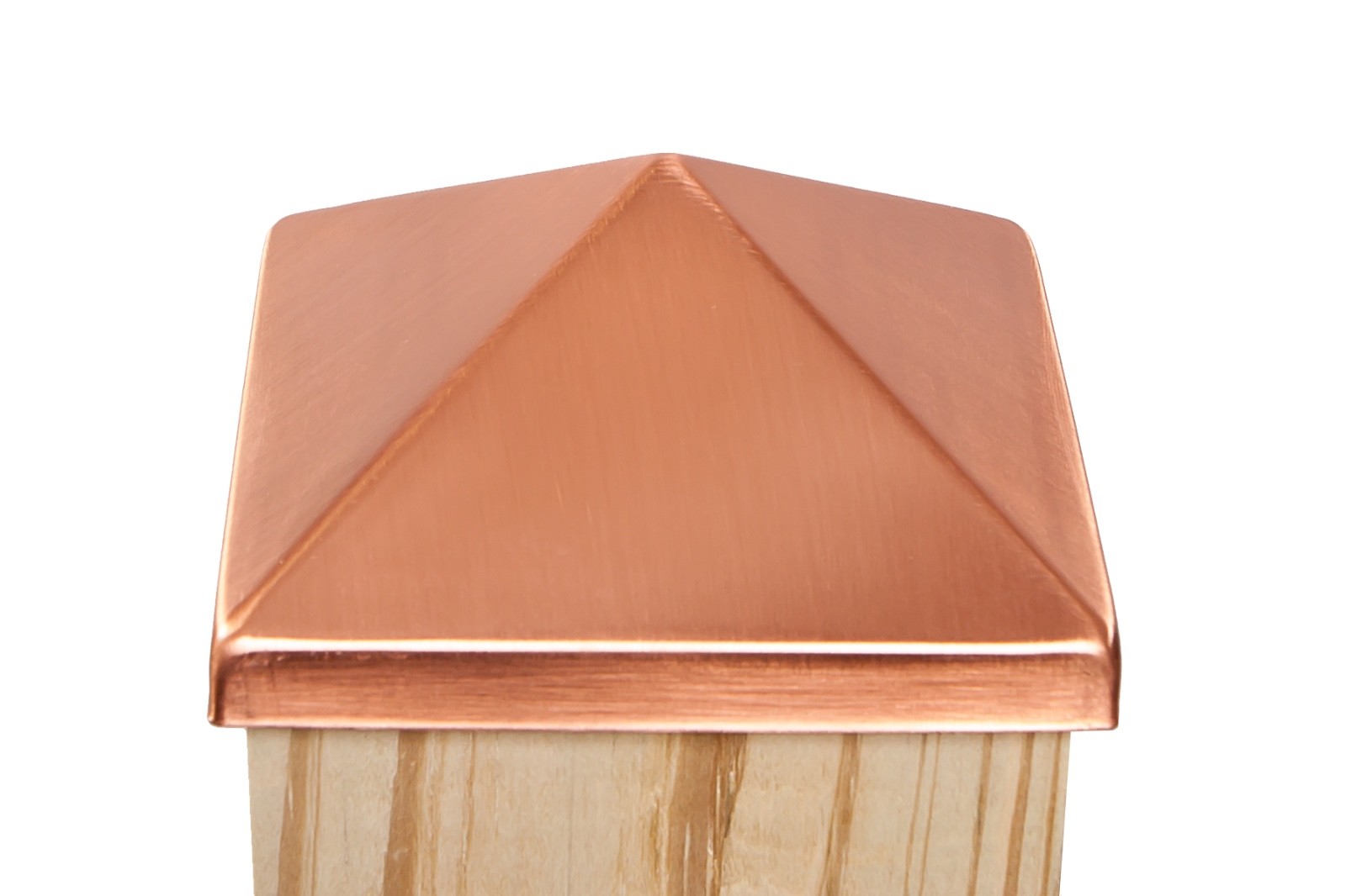 4x4 Solid Copper Deck and Fence Post Cap (3 1/2" x 3 1/2")