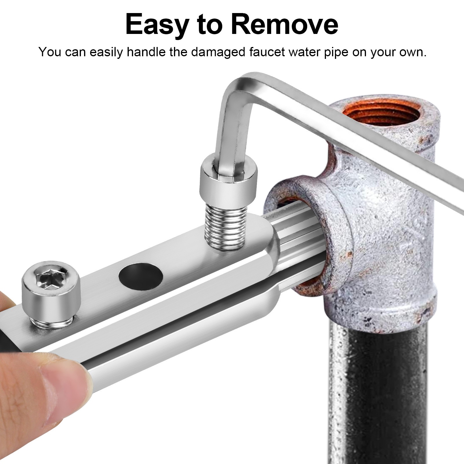 2PCS Broken Pipe Extractor Tool Set 1/2" 3/4" Broken Faucet & Screw Remover Kit