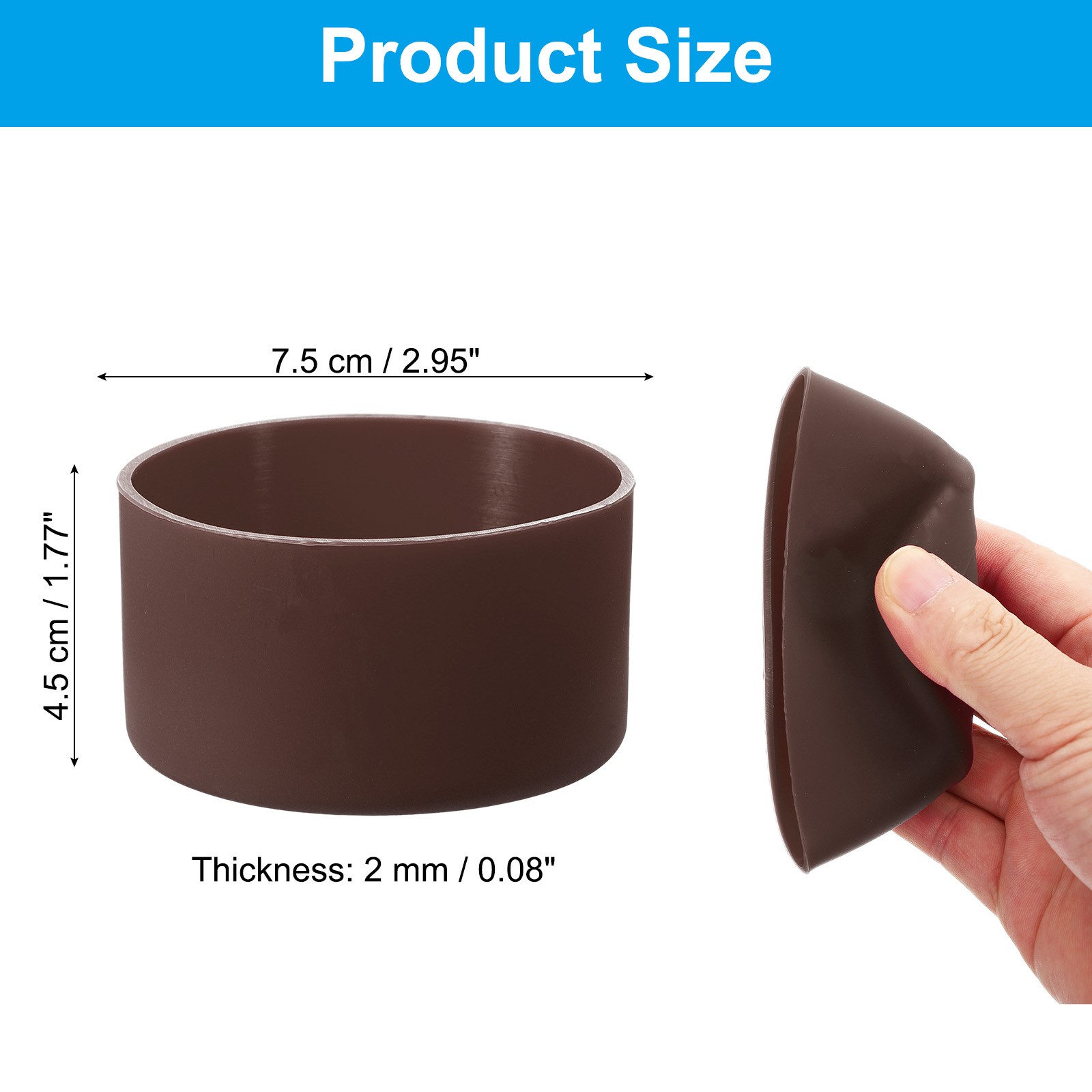 Silicone Boot Bottom Sleeve Protector Brown