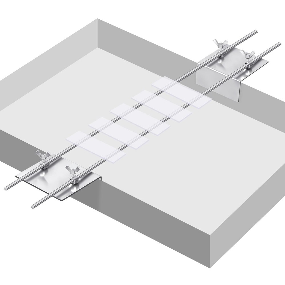 Slide Staining Rack, Stainless Steel Microscope Rack, Adjustable Staining Rac...
