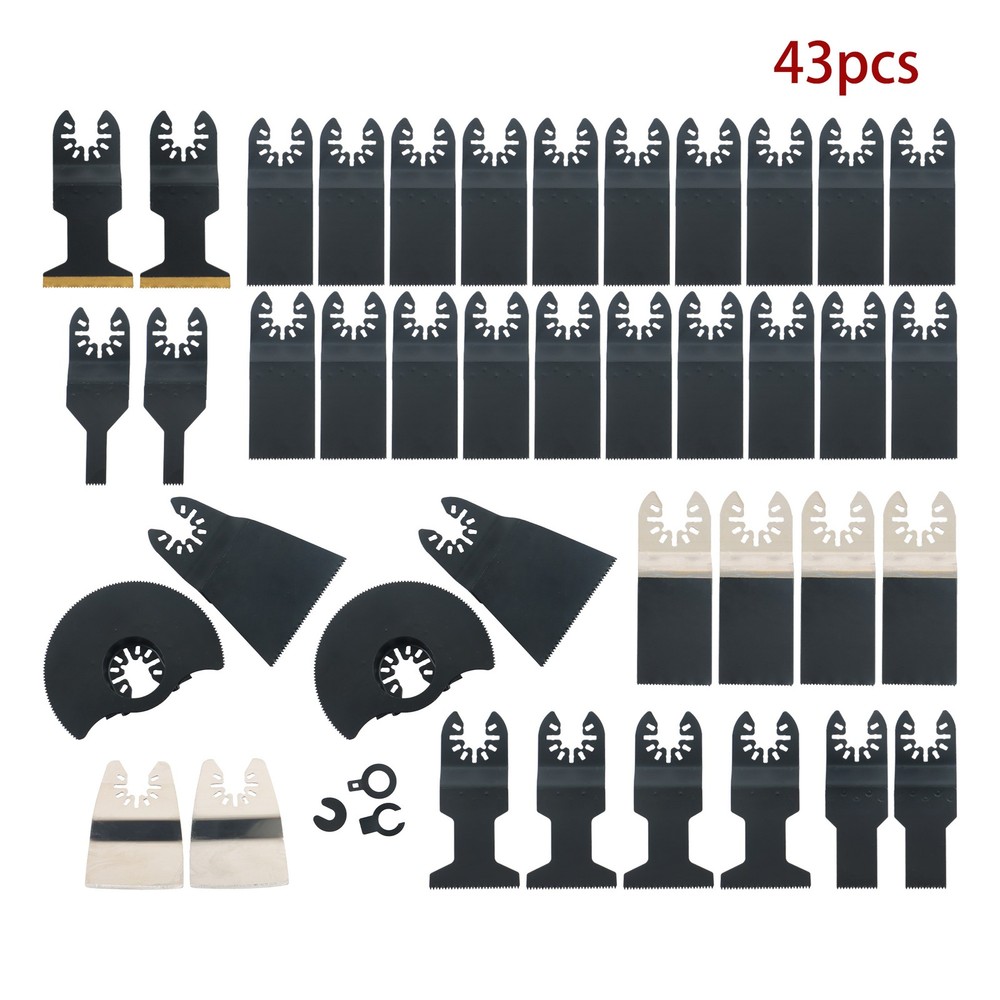 43 Pieces Universal Oscillating Saw Blades Quick Release Multi Tool Kit