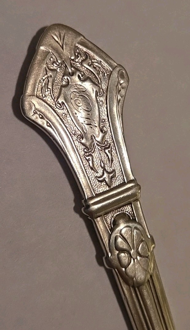 Robbins Clark & Biddle Silver Serving Knife 19th C Philadelphia