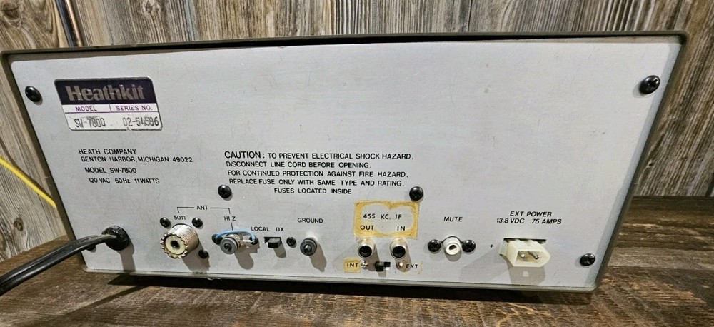 HEATHKIT SW-7800 RECEIVER UNTESTED