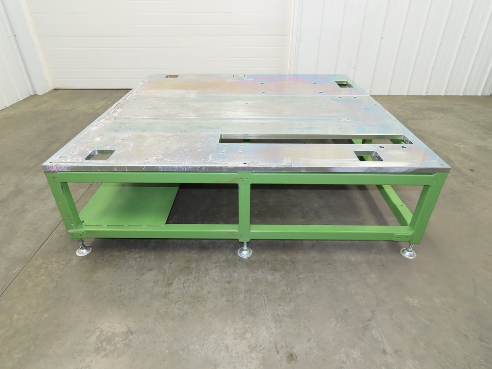 1" Steel Top Machine Base Welding Layout Table Work Bench 64x65" 19"H