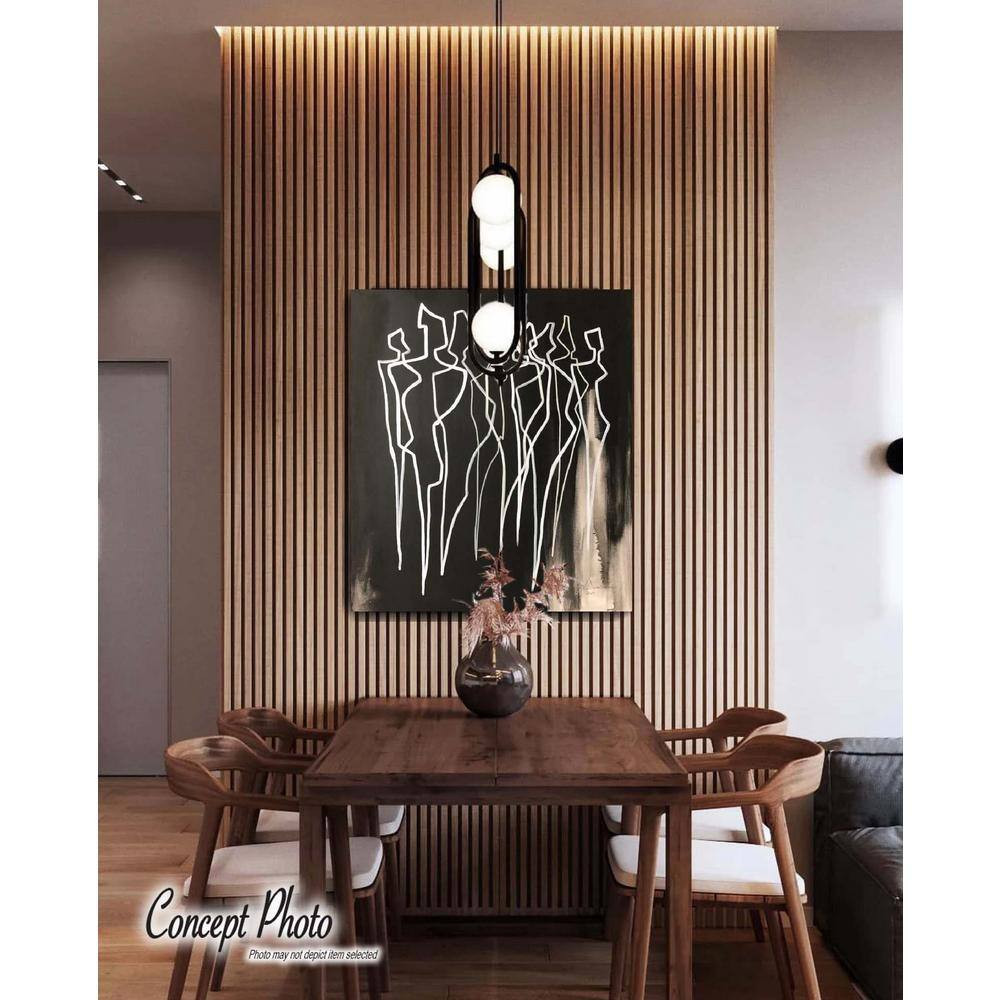 1 In. X 3-1/4 Ft. X 9 Ft. Wall Cladding Oak Interlocking Composite Decorative Wa