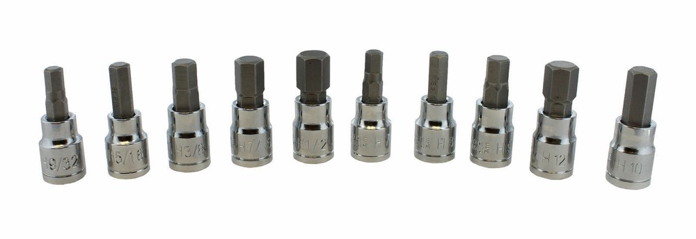 Master Hex Bit Set | 32pc SAE & Metric Socket Set Standard Allen 1/4" 3/8" 1/2"