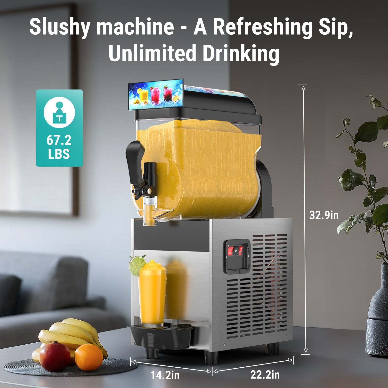 15/30/45L Commercial Slushie Machine Margarita Slush Maker Frozen Drink Machine